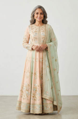Pastel Anarkali Suit