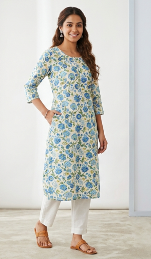 Floral Cotton Kurti