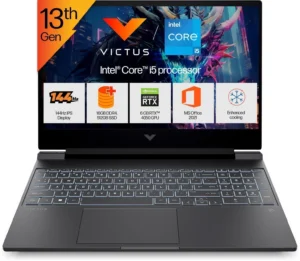 HP Victus Intel Core i5 13th Gen 13420H - (16 GB/512 GB SSD/Windows 11 Home/6 GB Graphics/NVIDIA GeForce RTX 4050/144 Hz) Victus 15-fa2381TX / 15-fa2701TX / 15-fa1278TX / 15-fa2375TX Gaming Laptop (15.6 Inch, Mica Silver, 2.29 Kg, With MS Office)