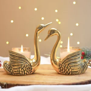 Pair of Swan Candle Holder